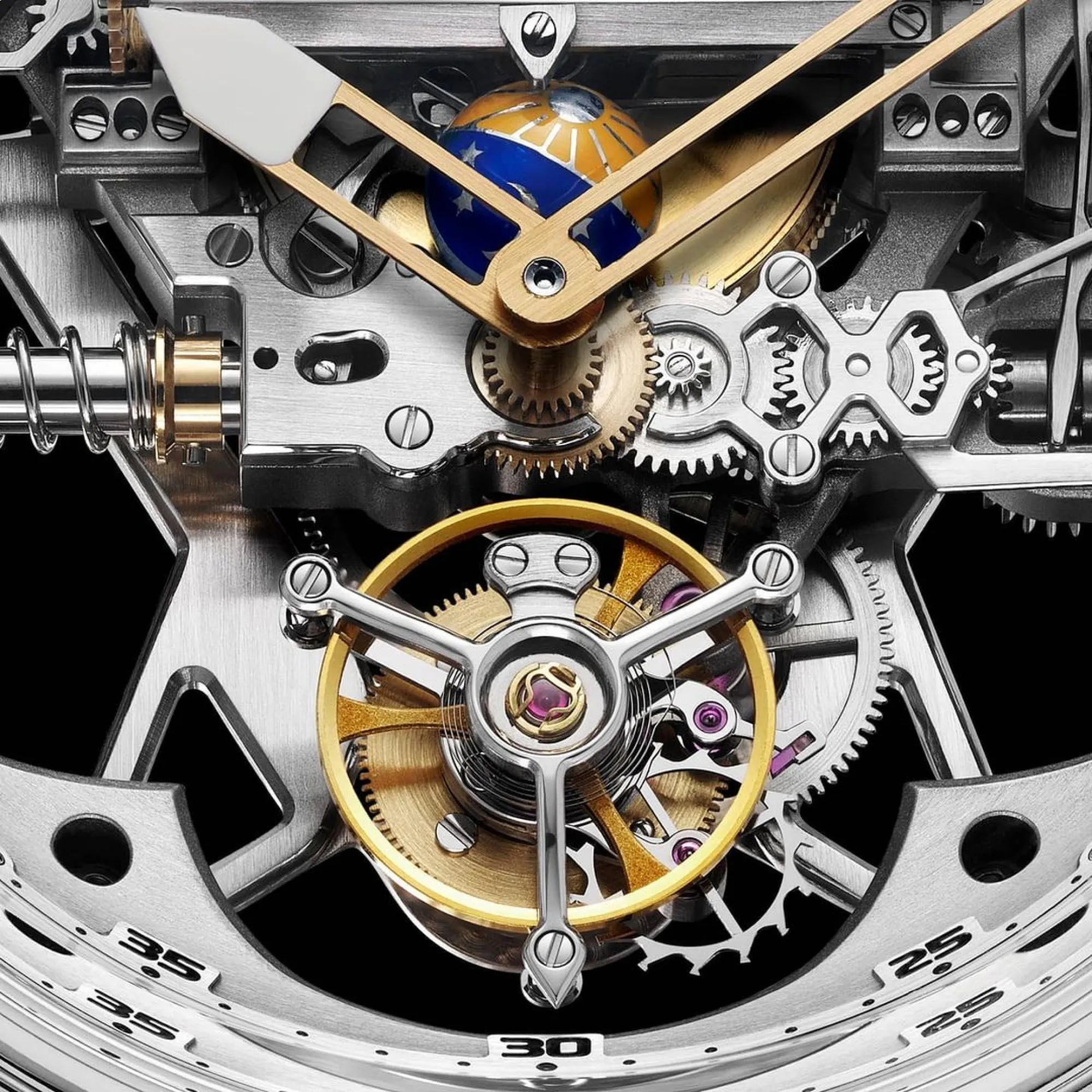 Watch with complex movement case